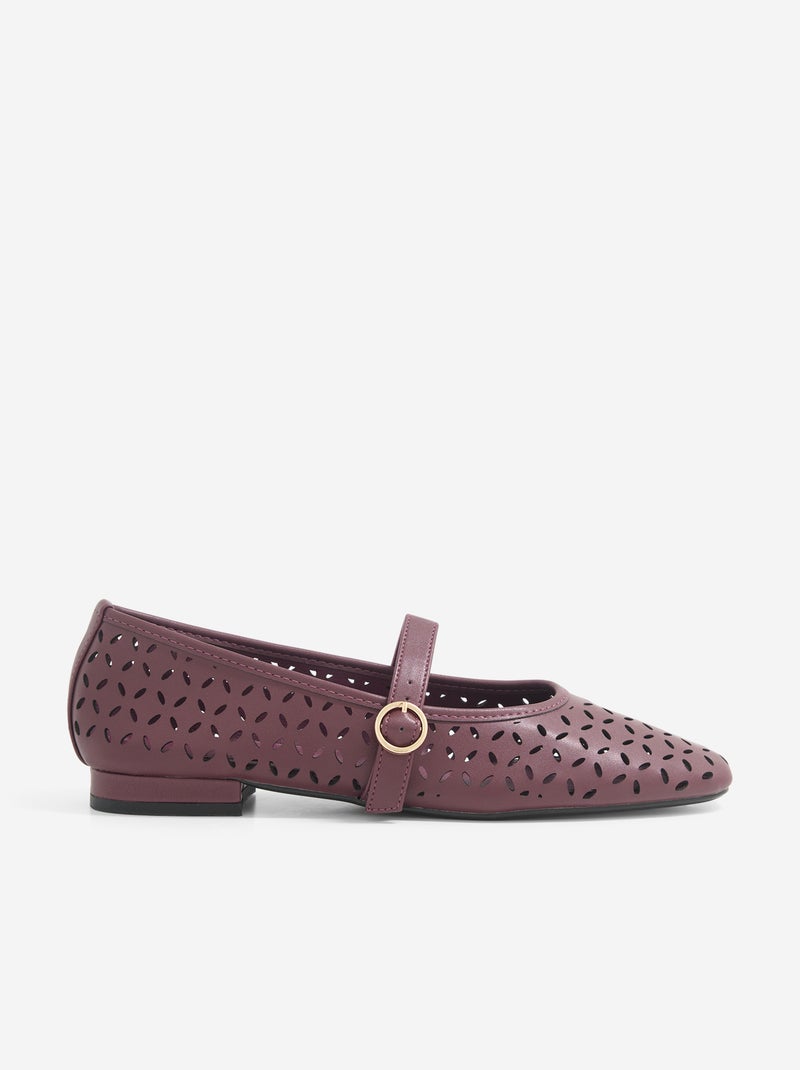 Durchbrochene Ballerinas mit Schnalle Violet - Kiabi