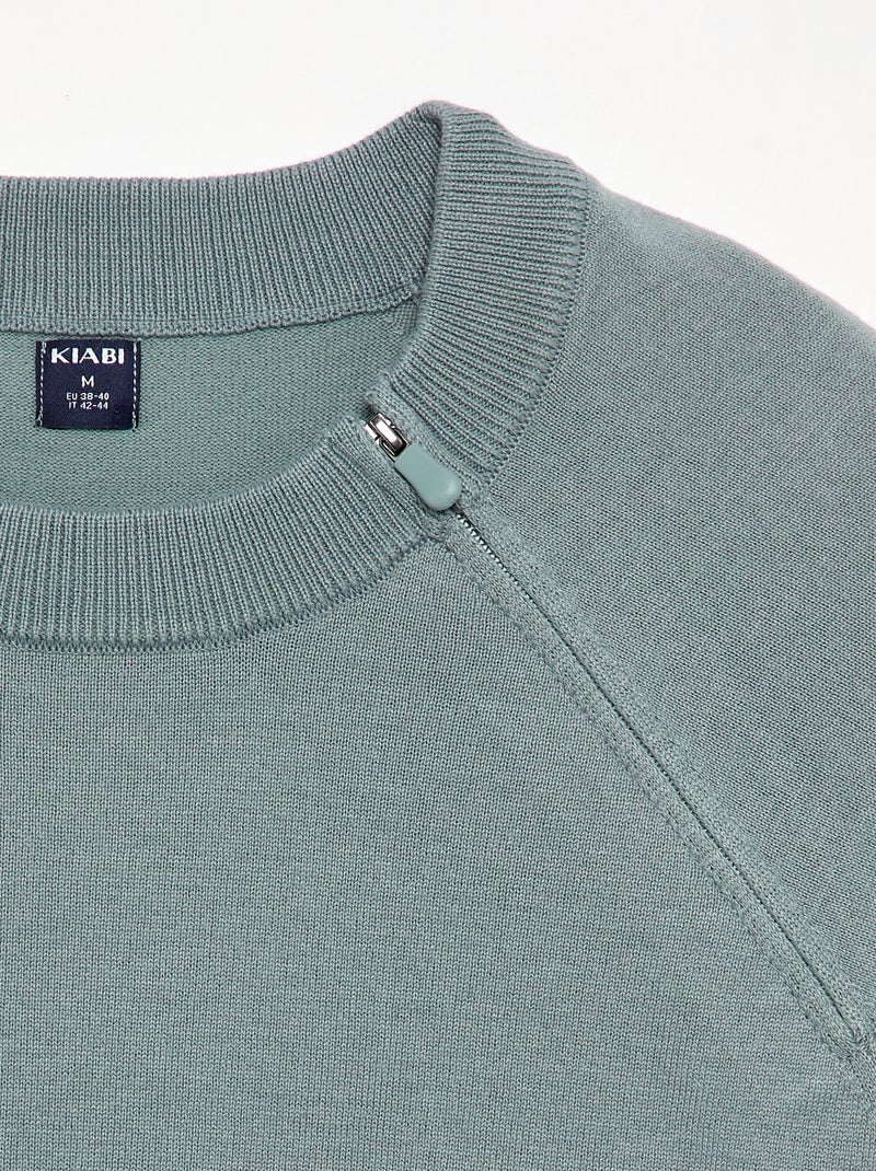 Easy-On Knitted Sweatshirt Blue - Kiabi