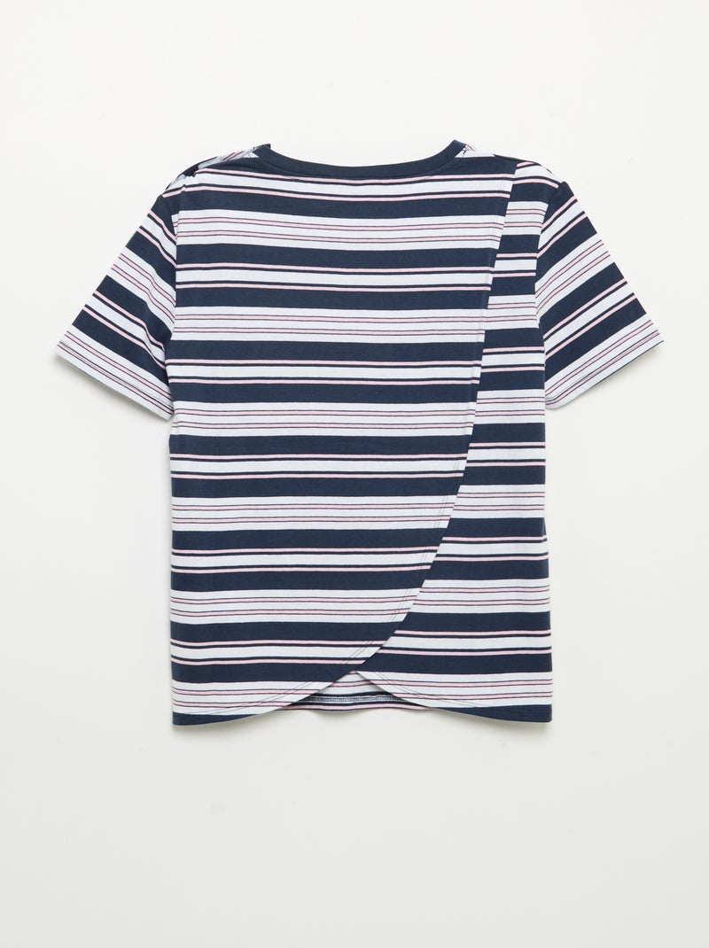 Easy-On Printed Short-Sleeved T-Shirt Blue - Kiabi