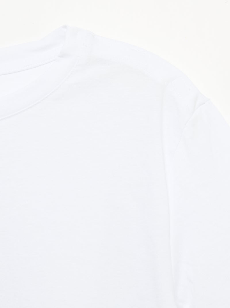 Easy-On Printed Short-Sleeved T-Shirt White - Kiabi