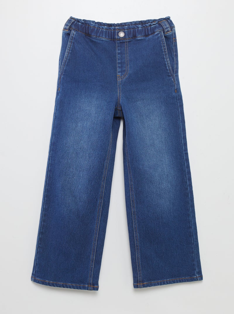 Easy-on wide-leg trousers BLUE - Kiabi