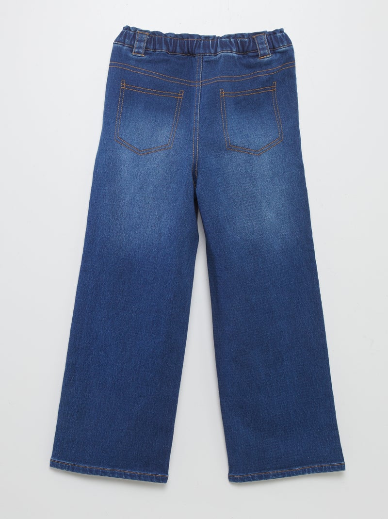 Easy-on wide-leg trousers BLUE - Kiabi