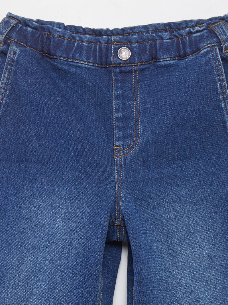 Easy-on wide-leg trousers BLUE - Kiabi