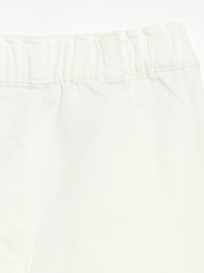 Easy-on wide-leg trousers White - Kiabi