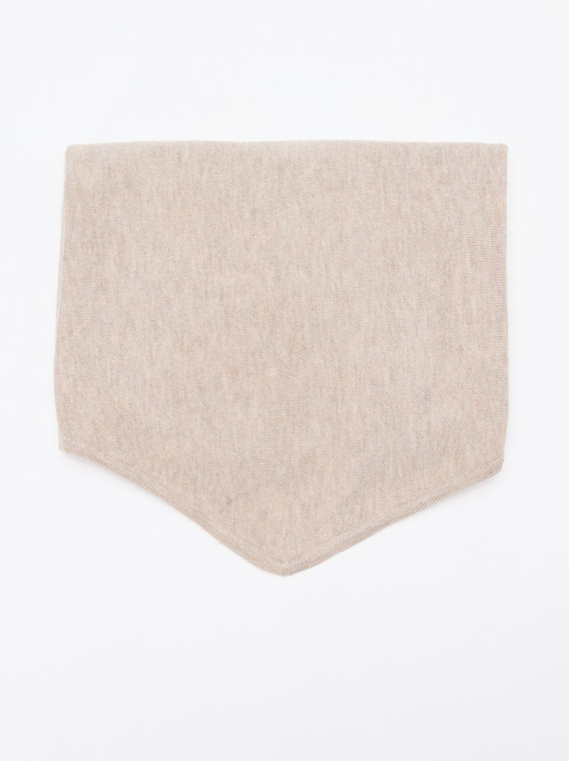 Echarpe foulard triangle à nouer Beige - Kiabi