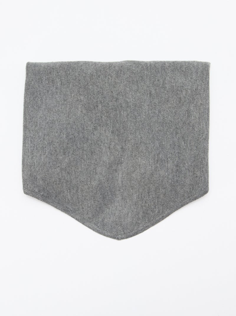 Echarpe foulard triangle à nouer Gris - Kiabi