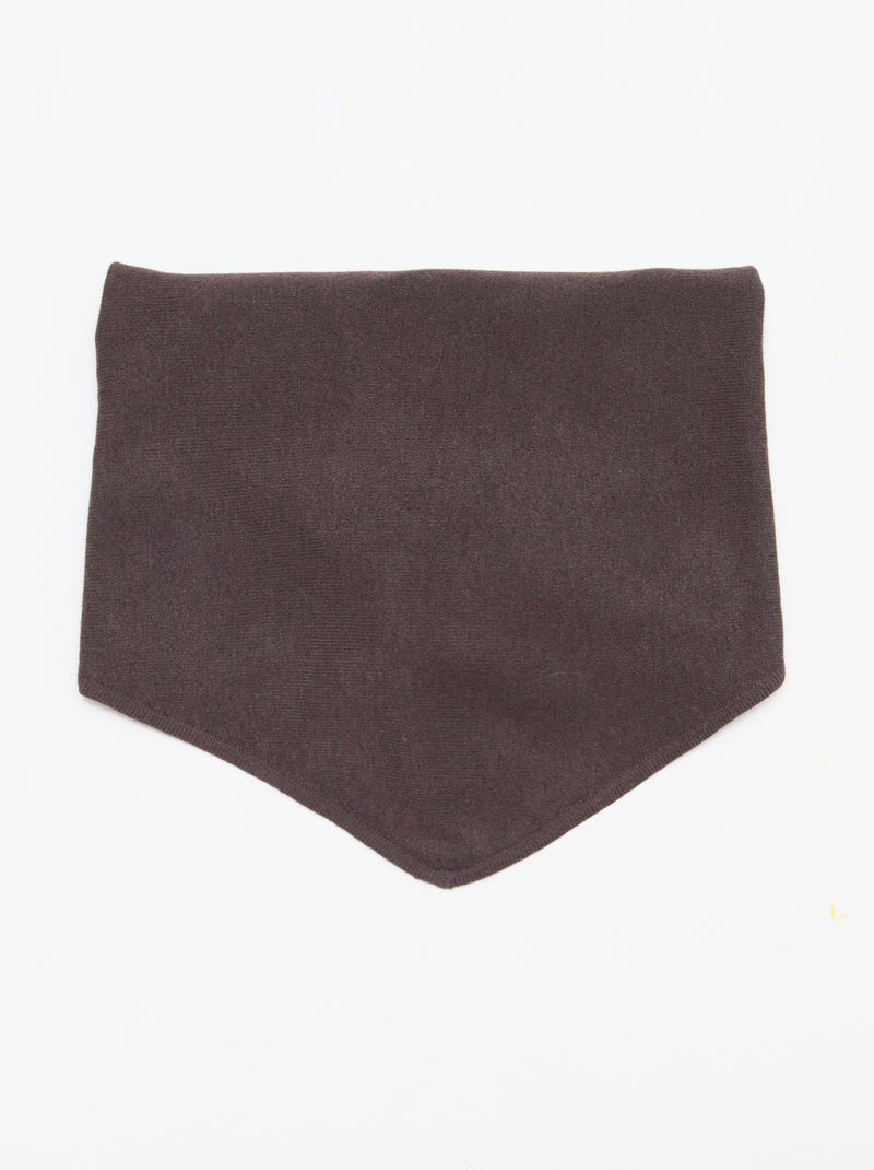 Echarpe foulard triangle à nouer Marron - Kiabi