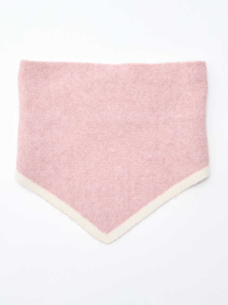 Echarpe triangle unie Rose - Kiabi