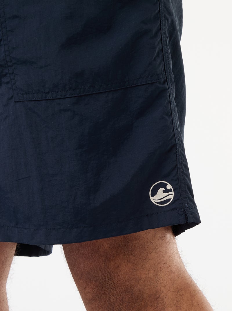 Einfarbige Badeshorts Blau - Kiabi