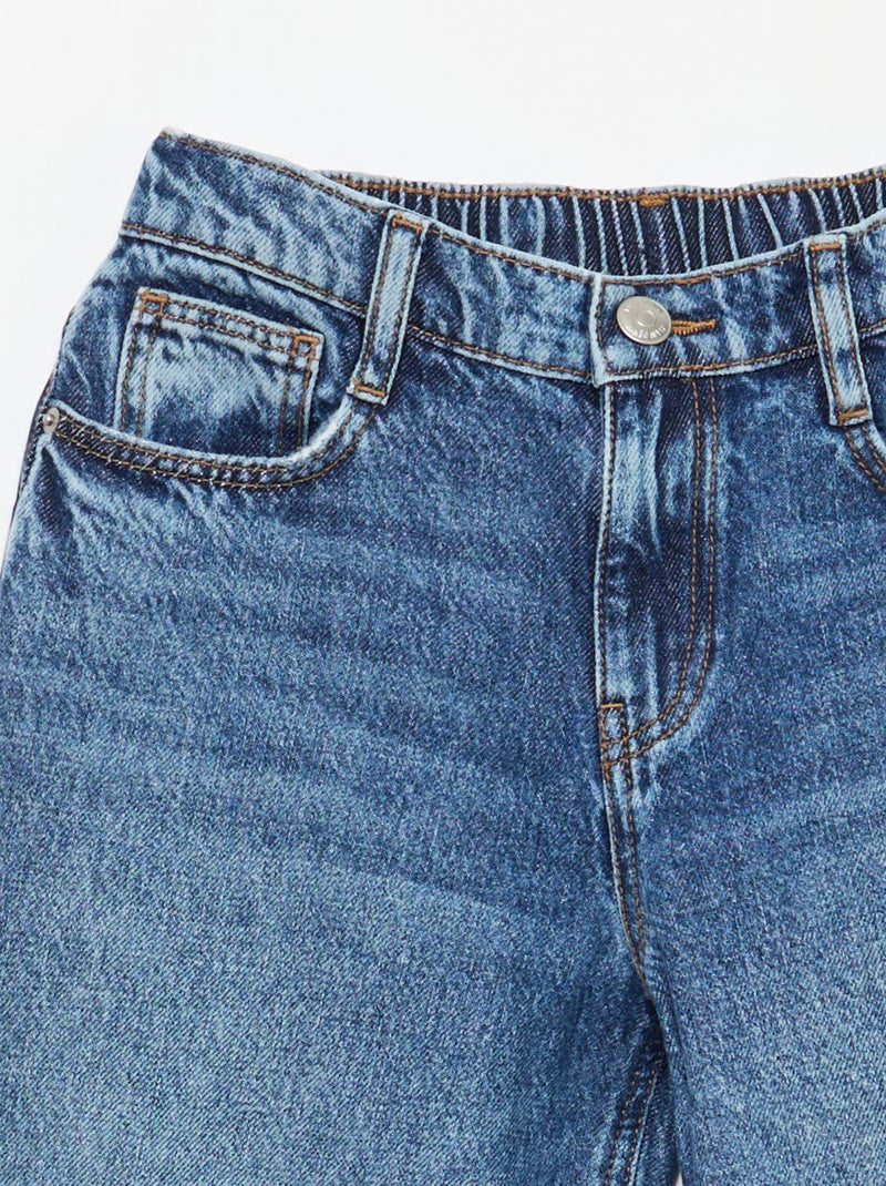 Einfarbige Baggy Jeans mit 5 Taschen Blau - Kiabi