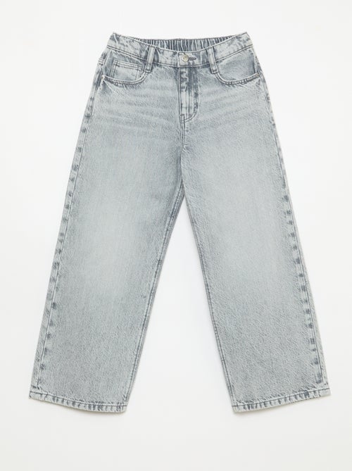 Einfarbige Baggy Jeans mit 5 Taschen - Kiabi