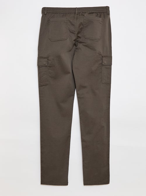 Einfarbige Cargohose - Kiabi Einfarbige Cargohose - Kiabi