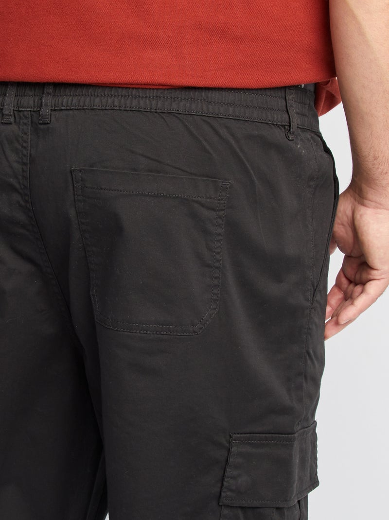 Einfarbige Cargohose Schwarz - Kiabi