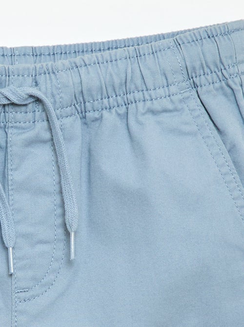 Einfarbige Chino-Bermuda mit Kordelzug - Kiabi