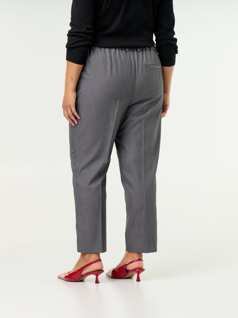 Einfarbige Cigarette-Hose Gris - Kiabi