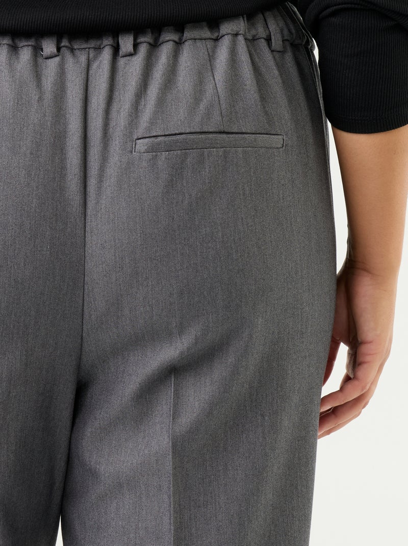 Einfarbige Cigarette-Hose Gris - Kiabi