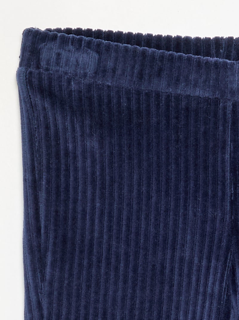 Einfarbige Cordhose Bleu - Kiabi
