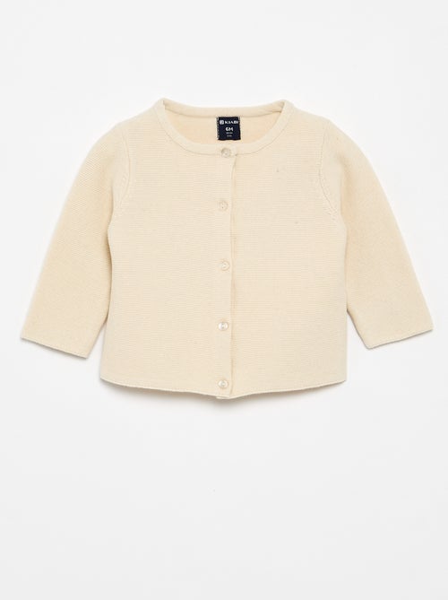 Einfarbige Feinstrick-Strickjacke - Kiabi