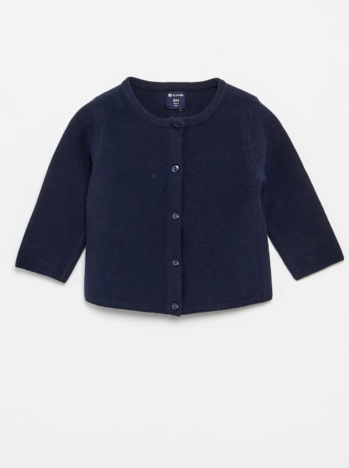 Einfarbige Feinstrick-Strickjacke - Kiabi