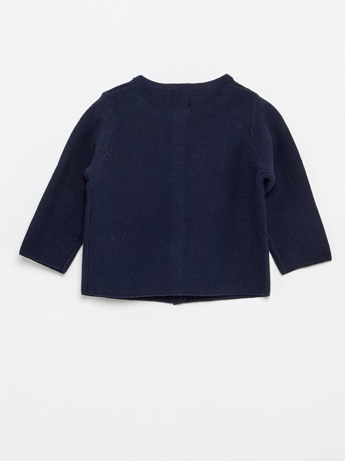 Einfarbige Feinstrick-Strickjacke - Kiabi