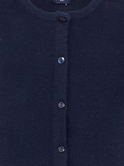 Einfarbige Feinstrick-Strickjacke - Kiabi