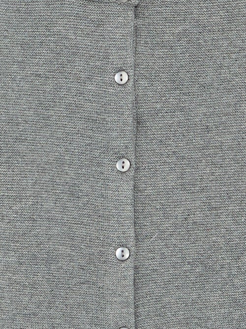 Einfarbige Feinstrick-Strickjacke - Kiabi