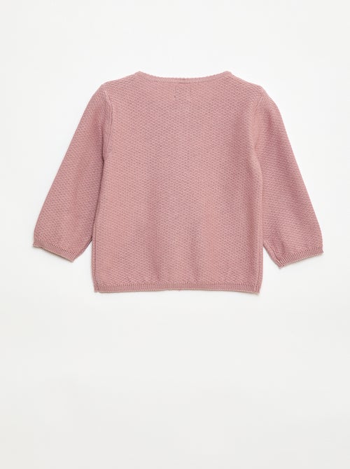 Einfarbige Feinstrick-Strickjacke - Kiabi