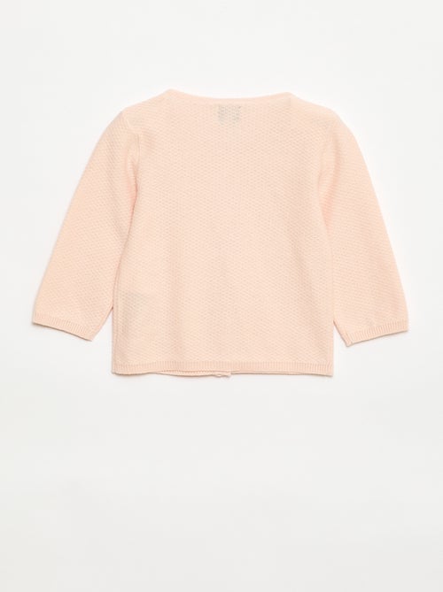 Einfarbige Feinstrick-Strickjacke - Kiabi