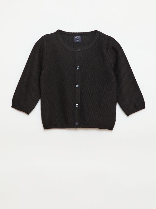 Einfarbige Feinstrick-Strickjacke - Kiabi