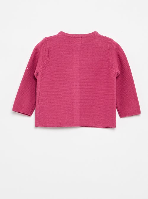 Einfarbige Feinstrick-Strickjacke - Kiabi