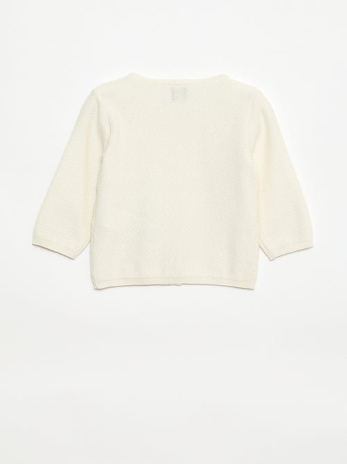 Einfarbige Feinstrick-Strickjacke - Kiabi