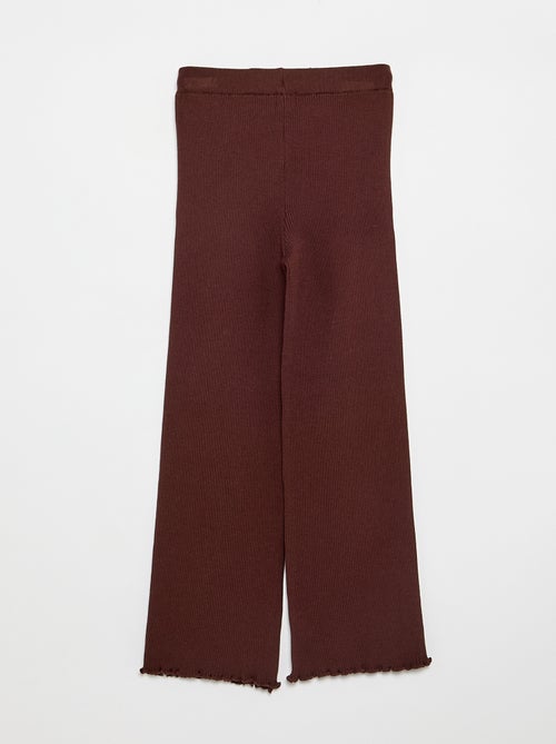 Einfarbige gerade Strickhose - Kiabi