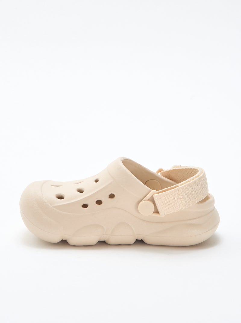 Einfarbige, geschlossene Strand-Mules Beige - Kiabi