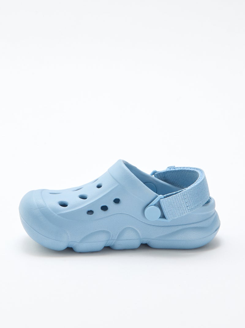 Einfarbige, geschlossene Strand-Mules Blau - Kiabi