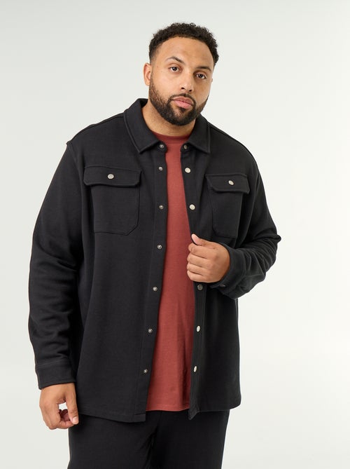 Einfarbige Hemdjacke aus Piqué-Stoff - Kiabi