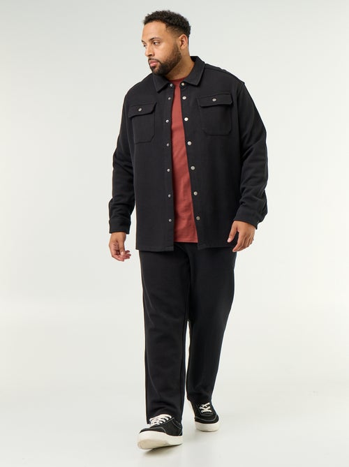 Einfarbige Hemdjacke aus Piqué-Stoff - Kiabi