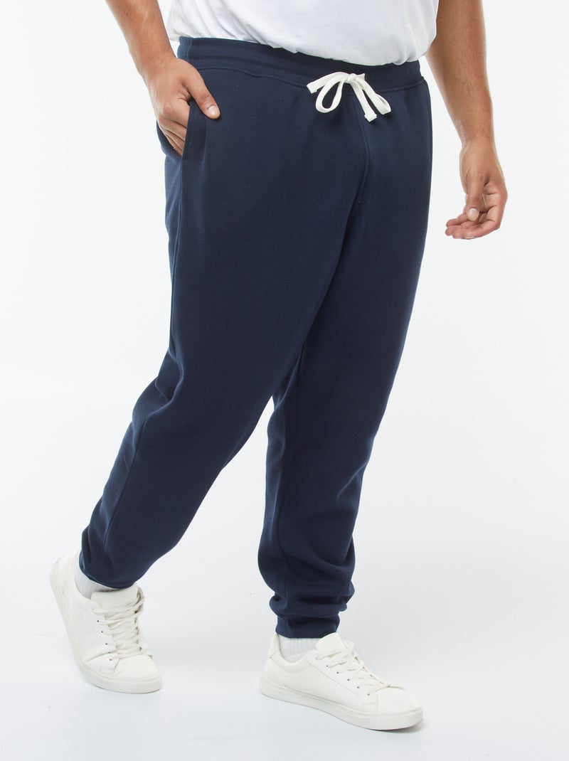 Einfarbige Jogginghose aus angerautem Sweatstoff Blau - Kiabi