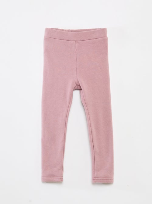 Einfarbige Leggings aus angerautem Baumwollstrick - Kiabi Einfarbige Leggings aus angerautem Baumwollstrick - Kiabi
