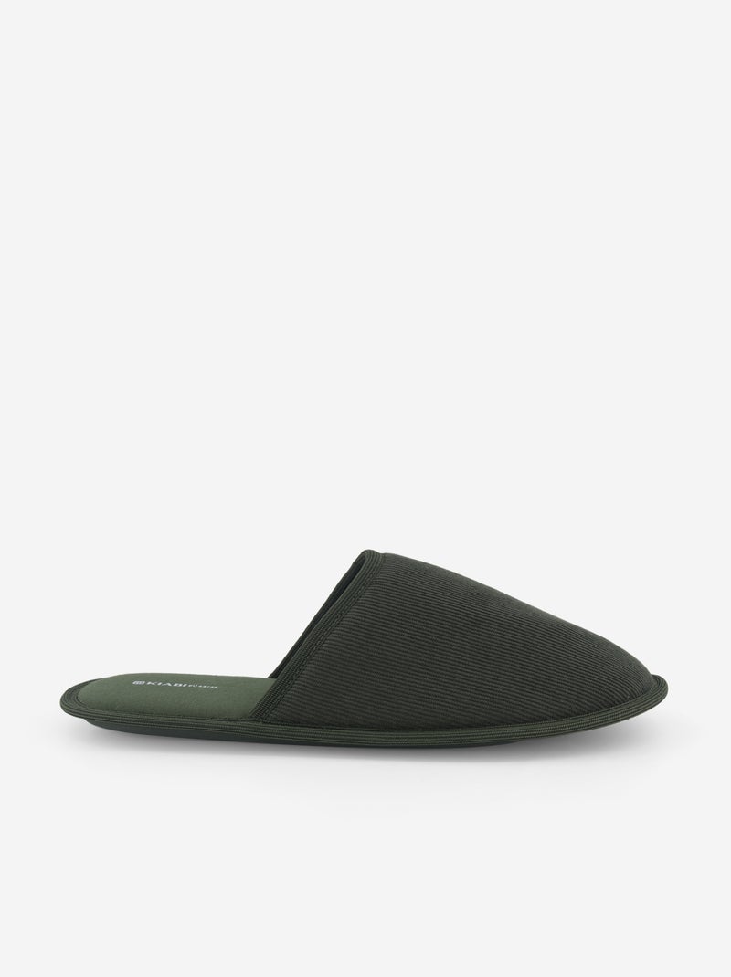 Einfarbige Pantoletten Khaki - Kiabi