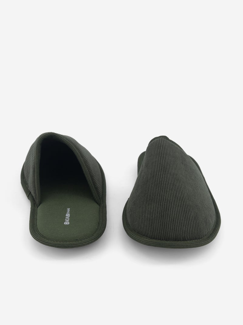 Einfarbige Pantoletten Khaki - Kiabi