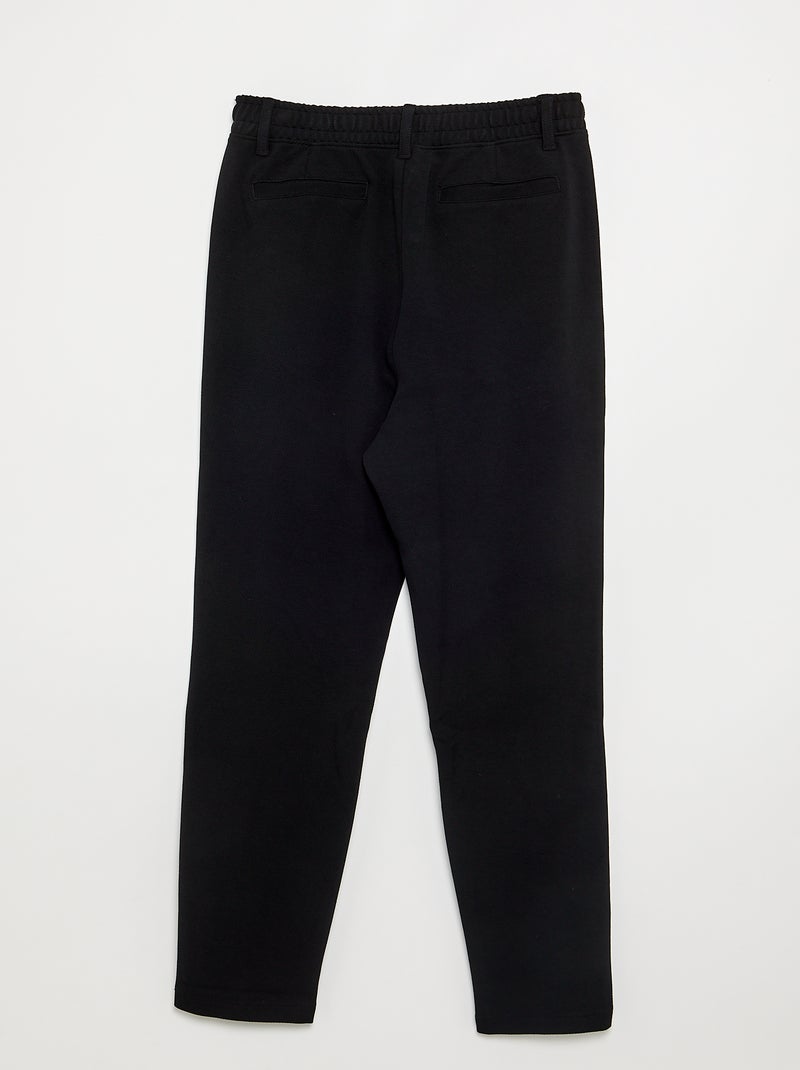 Einfarbige Regular-Fit Chino – Kollektion zum einfachen Anziehen Schwarz - Kiabi