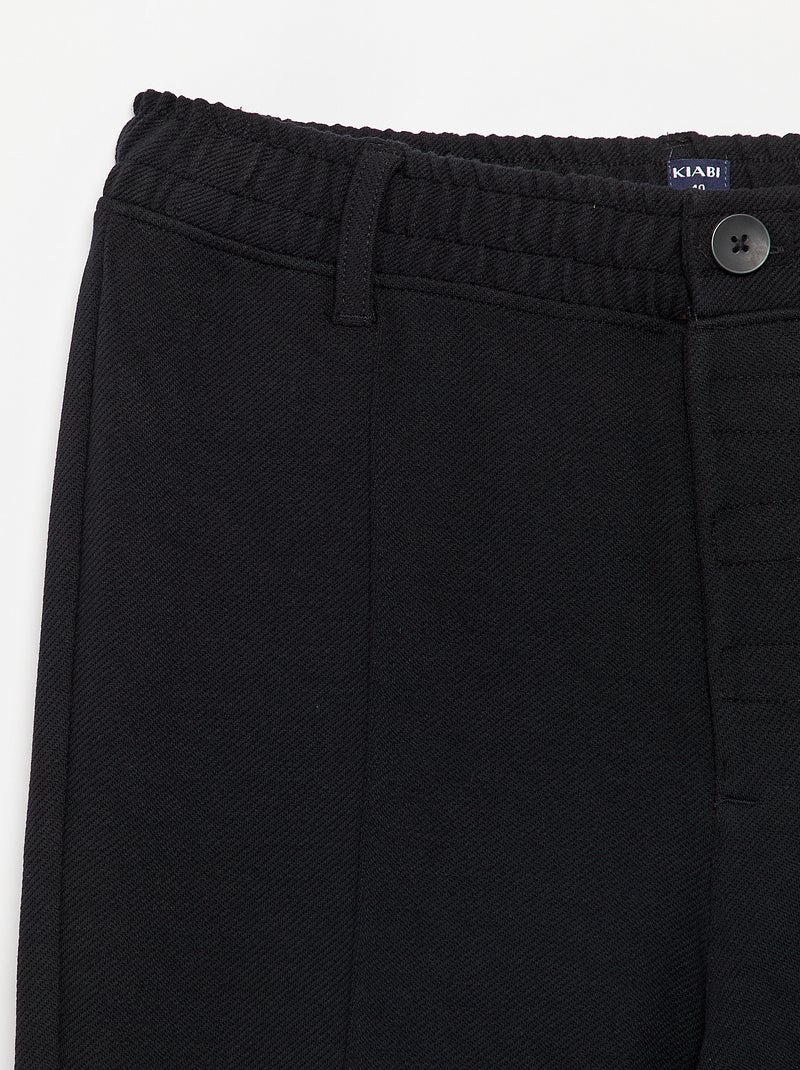 Einfarbige Regular-Fit Chino – Kollektion zum einfachen Anziehen Schwarz - Kiabi
