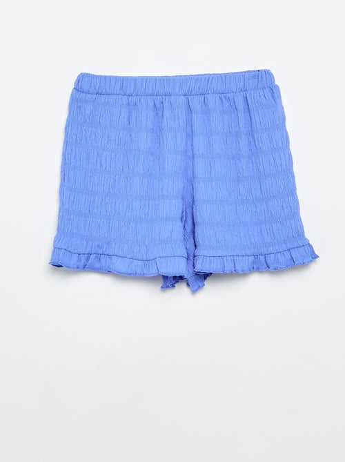 Einfarbige Shorts aus Waffelstrick - Kiabi