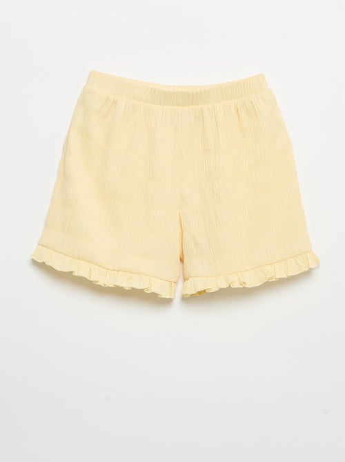 Einfarbige Shorts aus Waffelstrick - Kiabi