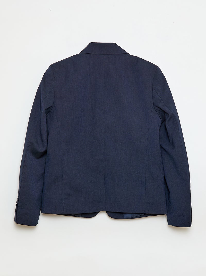 Einfarbige Slim Fit Anzugjacke Marineblau - Kiabi