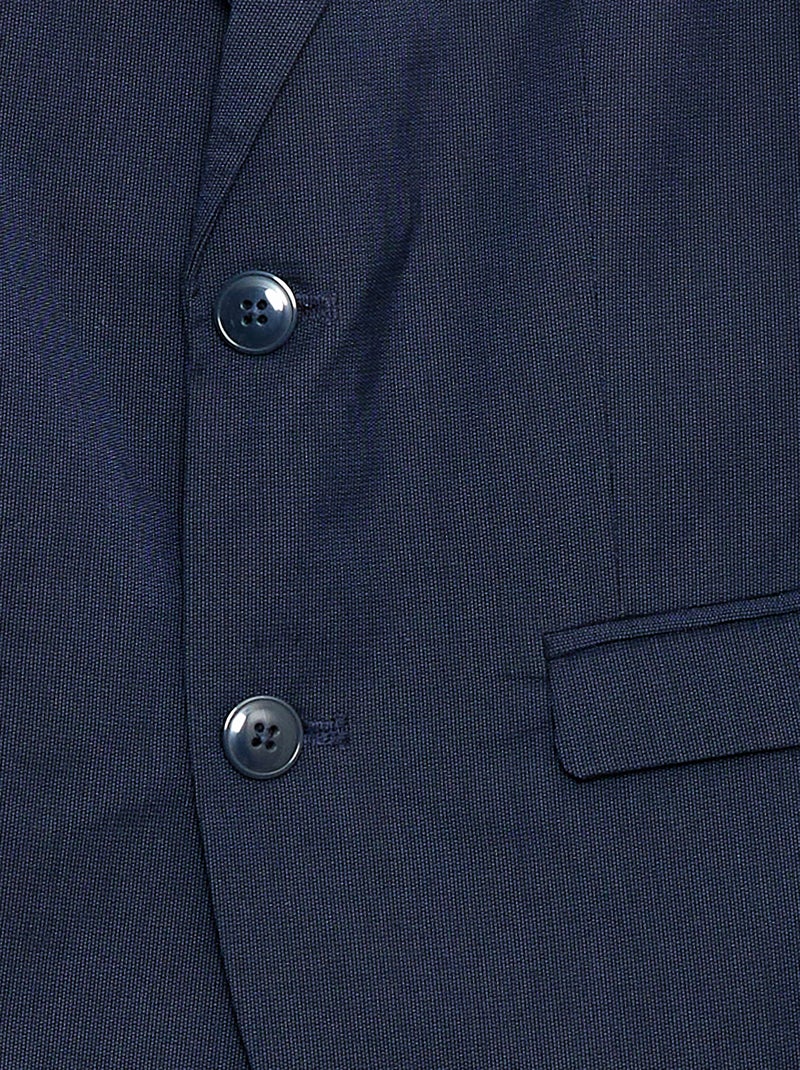 Einfarbige Slim Fit Anzugjacke Marineblau - Kiabi