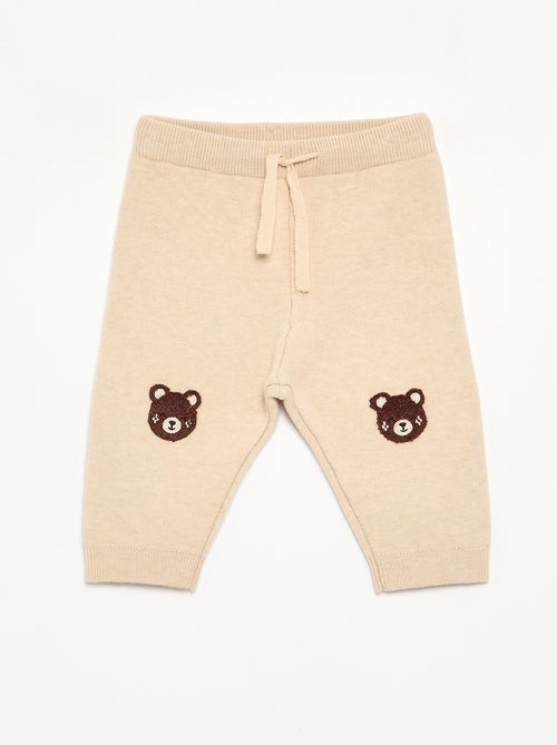Einfarbige Strickhose - Kiabi