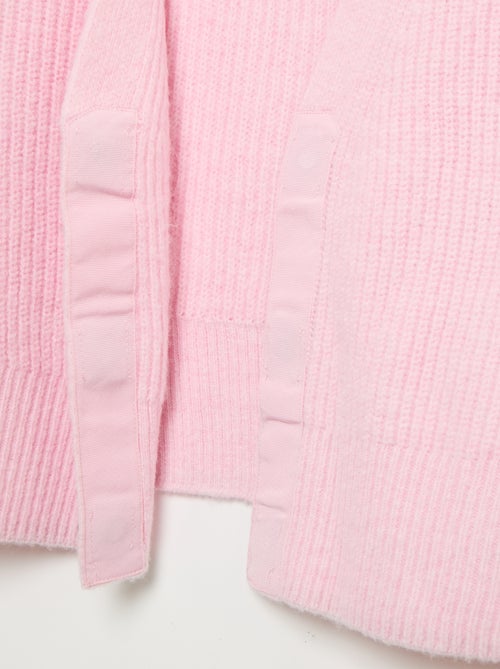 Einfarbige Strickjacke aus Grobstrick, einfach anzuziehen - Kiabi