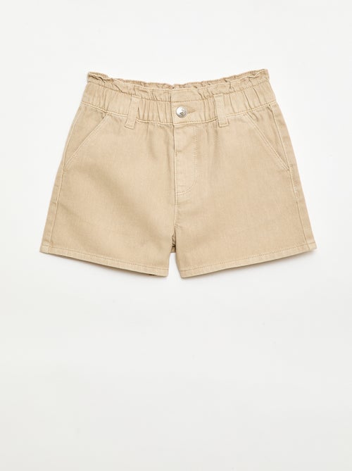 Einfarbige Twill-Shorts - Kiabi