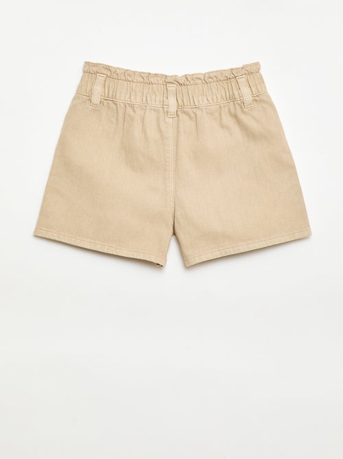 Einfarbige Twill-Shorts - Kiabi